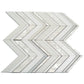 pearl white polished thassos shell herringbone mosaic tile 12x12 with natural shimmer