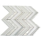 Sample - Pearl White 12x12 polished Thassos, Shell Herringbone Mosaic tile (5 pack, 5.08 sq ft/case)