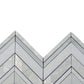 Sample - Pearl White 12x12 polished Thassos, Shell Herringbone Mosaic tile (5 pack, 5.08 sq ft/case)