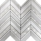 Sample - Pearl White 12x12 polished Thassos, Shell Herringbone Mosaic tile (5 pack, 5.08 sq ft/case)