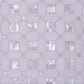 Pearl white polished Thassos shell octagon mosaic tile with square accents in light gray and iridescent finish