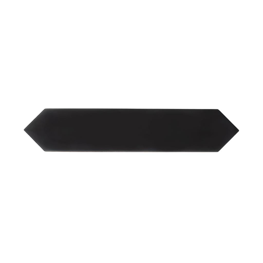 Black 2x10 Matte Picket Ceramic Tile (44 pack, 5.38 sq ft/case) - Sample