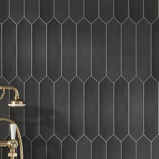 Black 2x10 Matte Picket Ceramic Tile (35 Cases, 188.3 sqft/Pallet)