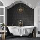 Black 2x10 Matte Picket Ceramic Tile (44 pack, 5.38 sq ft/case) - Sample