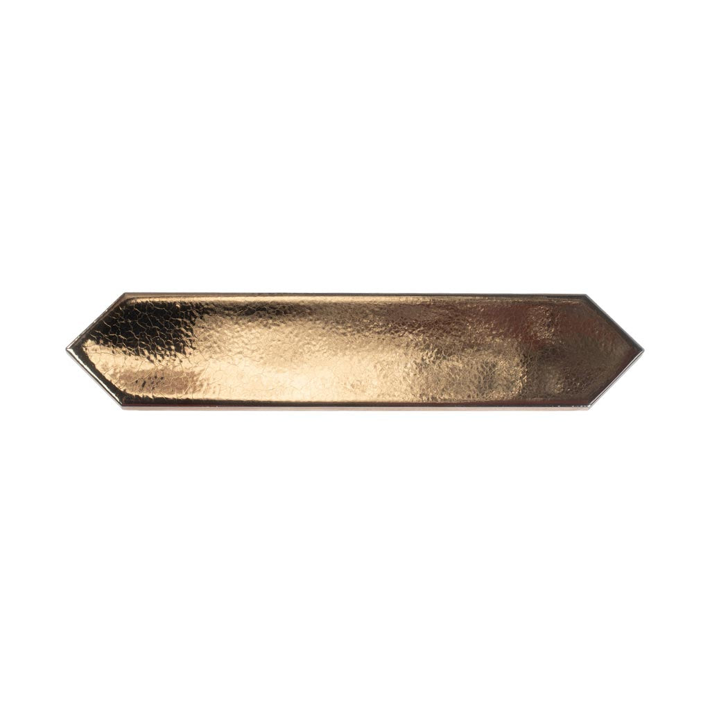 Gold 2x10 Glossy Picket Ceramic Tile (44 pack, 5.38 sq ft/case) - Sample