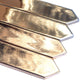 Gold 2x10 Glossy Picket Ceramic Tile (44 pack, 5.38 sq ft/case) - Sample