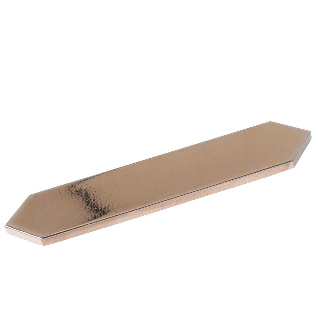 Gold 2x10 Glossy Picket Ceramic Tile (44 pack, 5.38 sq ft/case) - Sample