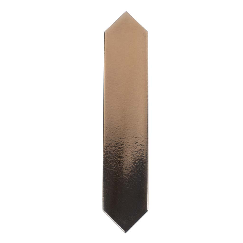 Gold 2x10 Glossy Picket Ceramic Tile (44 pack, 5.38 sq ft/case) - Sample