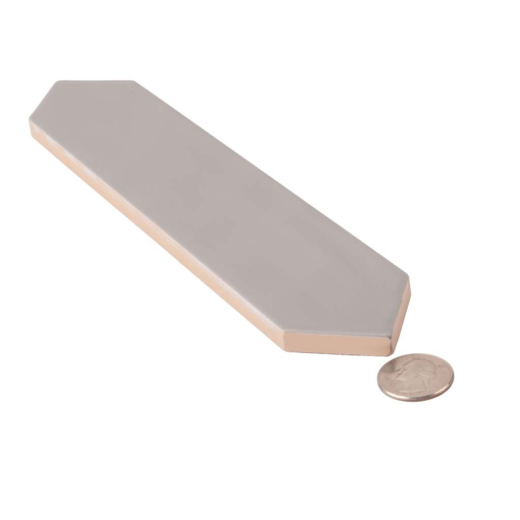 Gray 2x10 Matte Picket Ceramic Tile (44 pack, 5.38 sq ft/case) - Sample