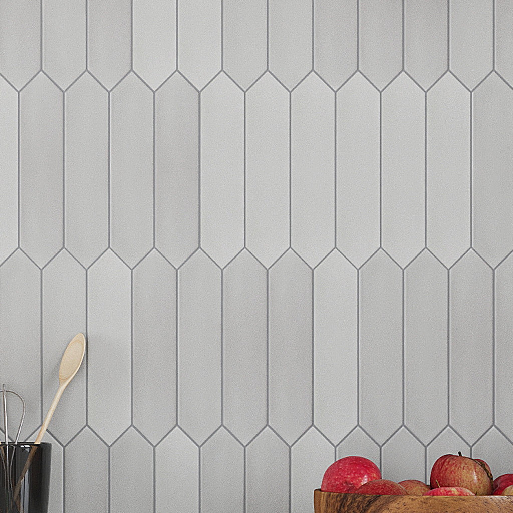 Gray 2x10 Matte Picket Ceramic Tile (44 pack, 5.38 sq ft/case)