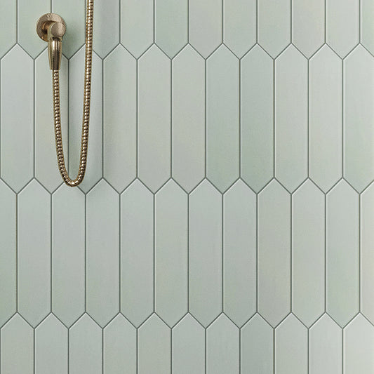 Tea Green 2x10 Matte Picket Ceramic Tile (44 pack, 5.38 sq ft/case)