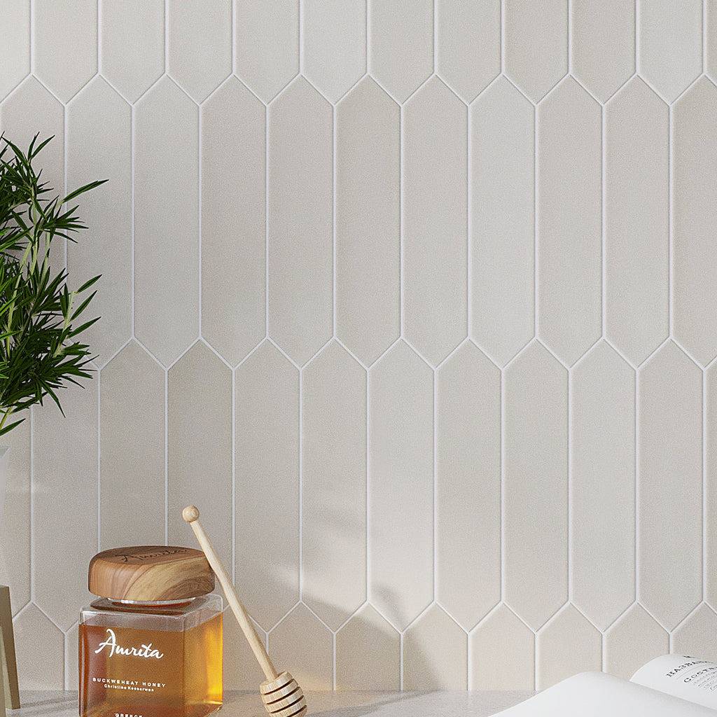 Beige 2x10 Matte Picket Ceramic Tile (44 pack, 5.38 sq ft/case)