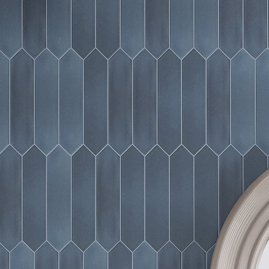Blue 2x10 Matte Picket Ceramic Tile (44 pack, 5.38 sq ft/case)