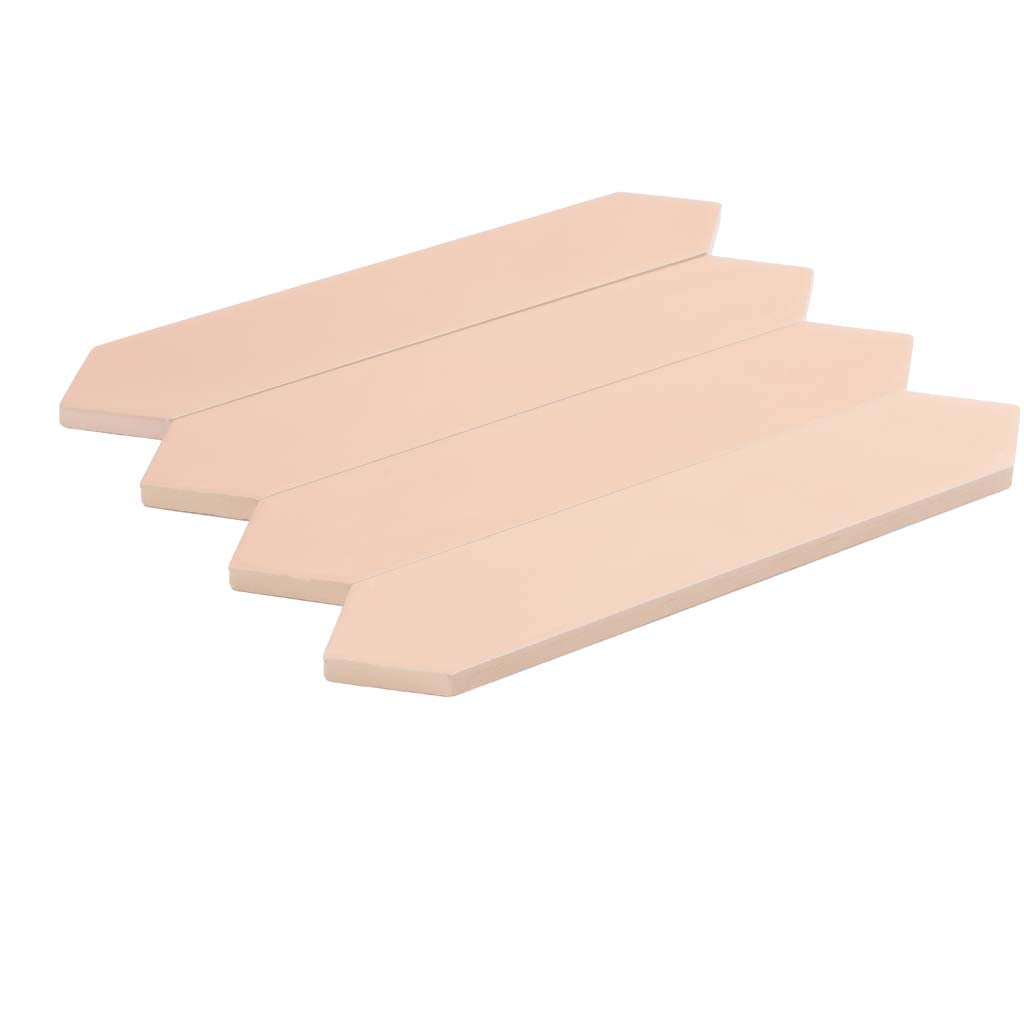 Blush Pink 2x10 Matte Picket Ceramic Tile (44 pack, 5.38 sq ft/case) - Sample