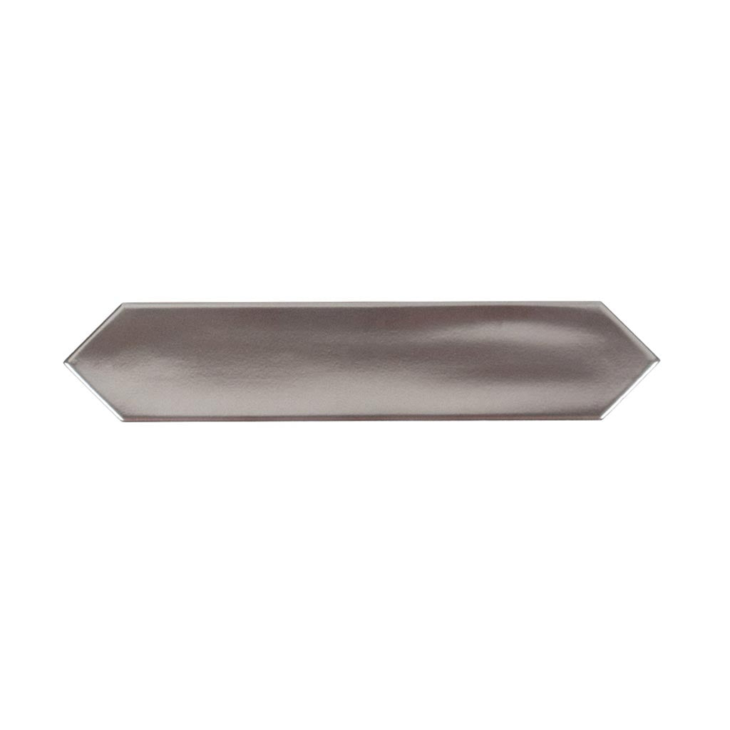 Metallic Silver 2x10 Glossy Picket Ceramic Tile (44 pack, 5.38 sq ft/case) - Sample