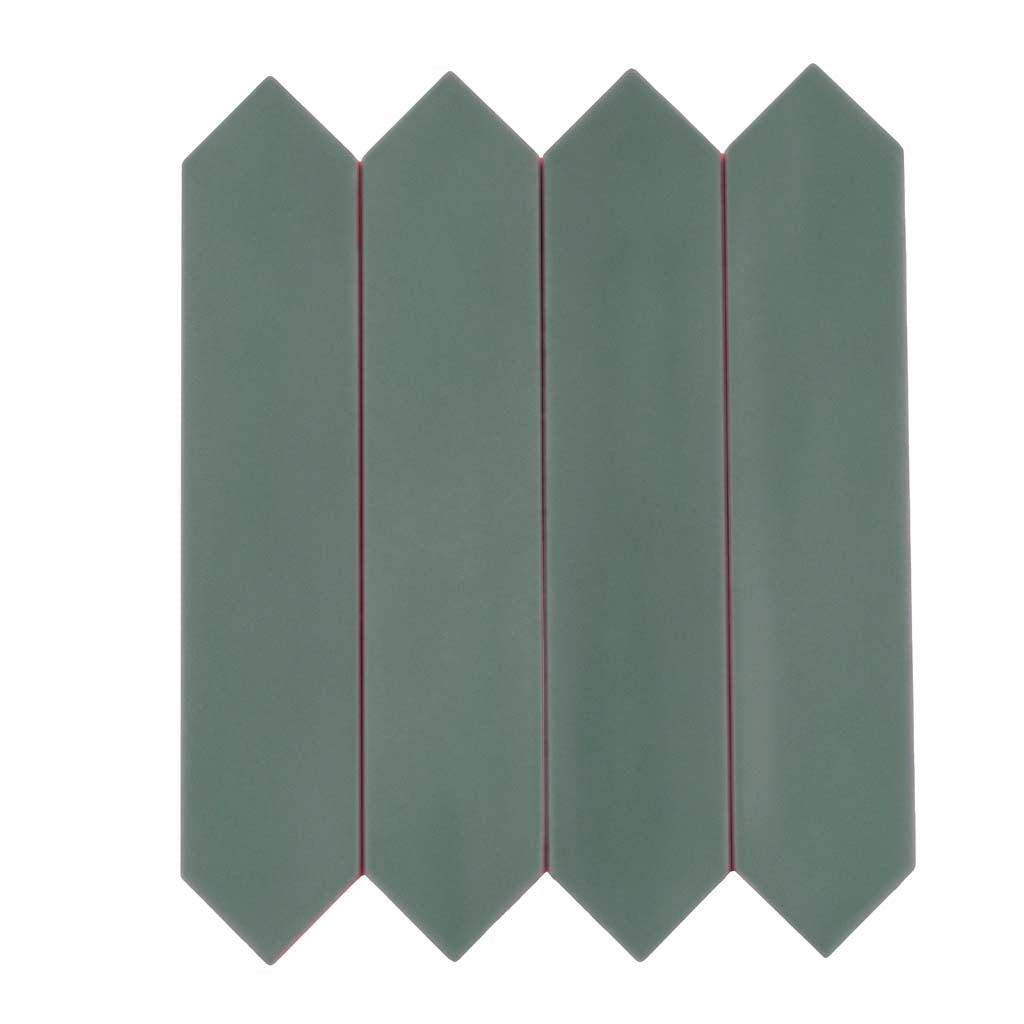 Pine Green 2x10 Matte Picket Ceramic Tile (44 pack, 5.38 sq ft/case) - Sample
