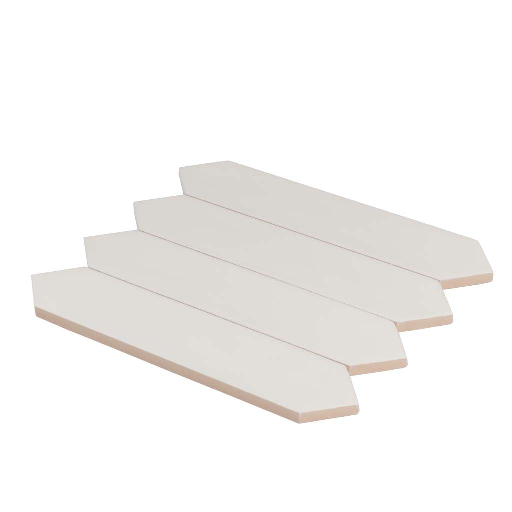 2x10 White Matte Picket Tile