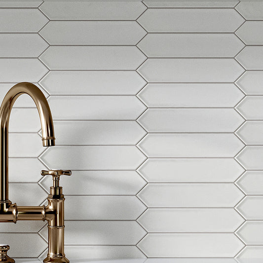 Cotton White 2x10 Matte Picket Ceramic Tile (44 pack, 5.38 sq ft/case)