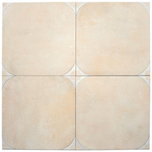 Boutique beige 18x18 Matte Square Porcelain Large Format Tile (7 pack, 14.75 sq ft/case) - Sample