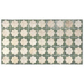 Sample - Russian Green Beige 12x22 Matte Glossy Rectangle with Star Details Porcelain Large Format Tile (7 pack, 13.03 sq ft/case)