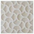 Soft beige terracotta porcelain tile with matte finish and interlocking lattice pattern 13x13 inches