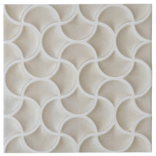 Citadel 13x13 Soft Beige Terracotta Porcelain Lattice Wall Tile (9 Pack, 9.57 sq ft/case)
