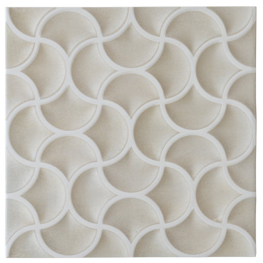 Citadel 13x13 Soft Beige Terracotta Porcelain Lattice Wall Tile (9 Pack, 9.57 sq ft/case) - Sample