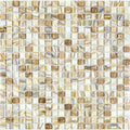 Sample - Beige 12x12 Glossy Uniform Square Glass Mosaic Tile (20 pack, 18.69 sq ft/case)