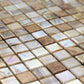 Beige 12x12 Glossy Uniform Square Glass Mosaic Tile (20 pack, 18.69 sq ft/case) - Sample