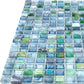 Stone Blue Gray 12x12 Glossy Uniform Square Glass Mosaic Tile (20 pack, 18.69 sq ft/case) - Sample
