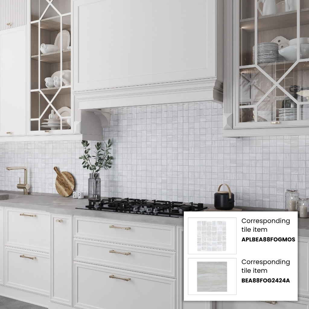 Light Gray 24x24 Matte Stone Look Porcelain Large Tile (3 pack, 11.63 sq ft/case)