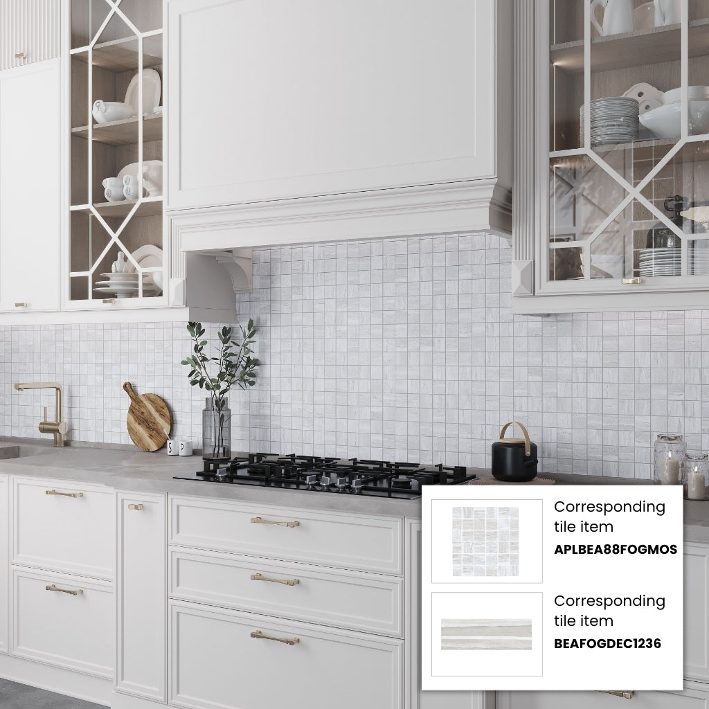 Light Gray 12x36 Matte Stone Look Ceramic Large Tile (4 pack, 11.63 sq ft/case)