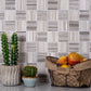 Beige 12x12 Polished Sticks Wooden Grey Light Dark Mosaic Tile (5 pack, 5 sq ft/case) - Sample