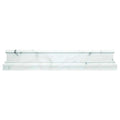 Sample - White 2x12 Polished Bianco Carrara Chair Rail Marble Tile Trim (10 pack, 1.667 sq ft/case)