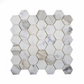 Sample - 5-Pack Gray 12-in x 12-in Honed Natural Stone Honeycomb Marble Look Floor and Wall Tile