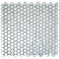 Silver 12x12 Penny Round Glossy Glass Mosaic Tile (10 pack, 10.34 sq ft/case) - Sample