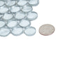 Silver 12x12 Penny Round Glossy Glass Mosaic Tile (10 pack, 10.34 sq ft/case) - Sample