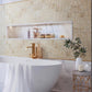 Gold 12x12 Glossy Penny Round Glass Mosaic Tile (10 pack, 10.34 sq ft/case) - Sample