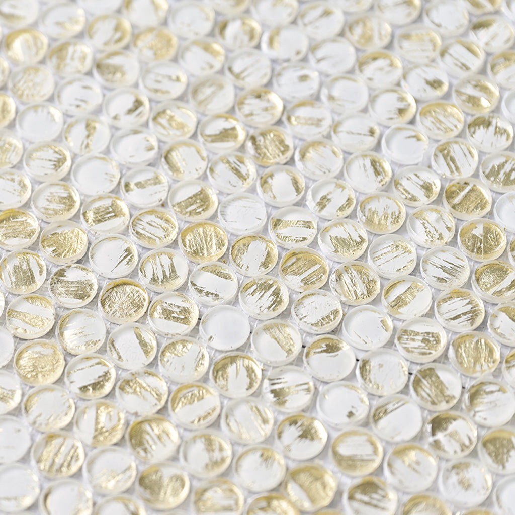 White and Gold Mosaic Tile