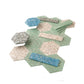 Sample - Mint Green with Copper flecks 9x8 Glossy Shell, Terrazzo Hexagon Tile (1.8 sq ft/case, 5-Pack)