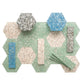 Sample - Mint Green with Copper flecks 9x8 Glossy Shell, Terrazzo Hexagon Tile (1.8 sq ft/case, 5-Pack)
