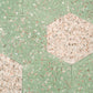 Sample - Mint Green with Copper flecks 9x8 Glossy Shell, Terrazzo Hexagon Tile (1.8 sq ft/case, 5-Pack)