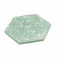 Sample - Mint Green with Copper flecks 9x8 Glossy Shell, Terrazzo Hexagon Tile (1.8 sq ft/case, 5-Pack)