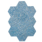 Sample - Yosemite Blue with Copper flecks 9x8 Glossy Shell, Terrazzo Hexagon Tile (1.8 sq ft/case, 5-Pack)