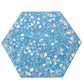 Sample - Yosemite Blue with Copper flecks 9x8 Glossy Shell, Terrazzo Hexagon Tile (1.8 sq ft/case, 5-Pack)