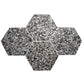 Sample - Black with Amber Pearl flecks 9x8 Glossy Shell, Terrazzo Hexagon Tile (1.8 sq ft/case, 5-Pack)