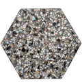 Sample - Black with Amber Pearl flecks 9x8 Glossy Shell, Terrazzo Hexagon Tile (1.8 sq ft/case, 5-Pack)