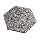 Sample - Black with Amber Pearl flecks 9x8 Glossy Shell, Terrazzo Hexagon Tile (1.8 sq ft/case, 5-Pack)