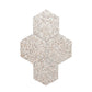 Sample - Ivory White with Copper flecks 9x8 Glossy Shell, Terrazzo Hexagon Tile (1.8 sq ft/case, 5-Pack)