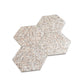 Sample - Ivory White with Copper flecks 9x8 Glossy Shell, Terrazzo Hexagon Tile (1.8 sq ft/case, 5-Pack)